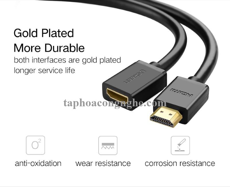 Ugreen 10145 3M màu Đen Cáp tín hiệu HDMI nối dài hỗ trợ 4K x 2K HD107 30010145